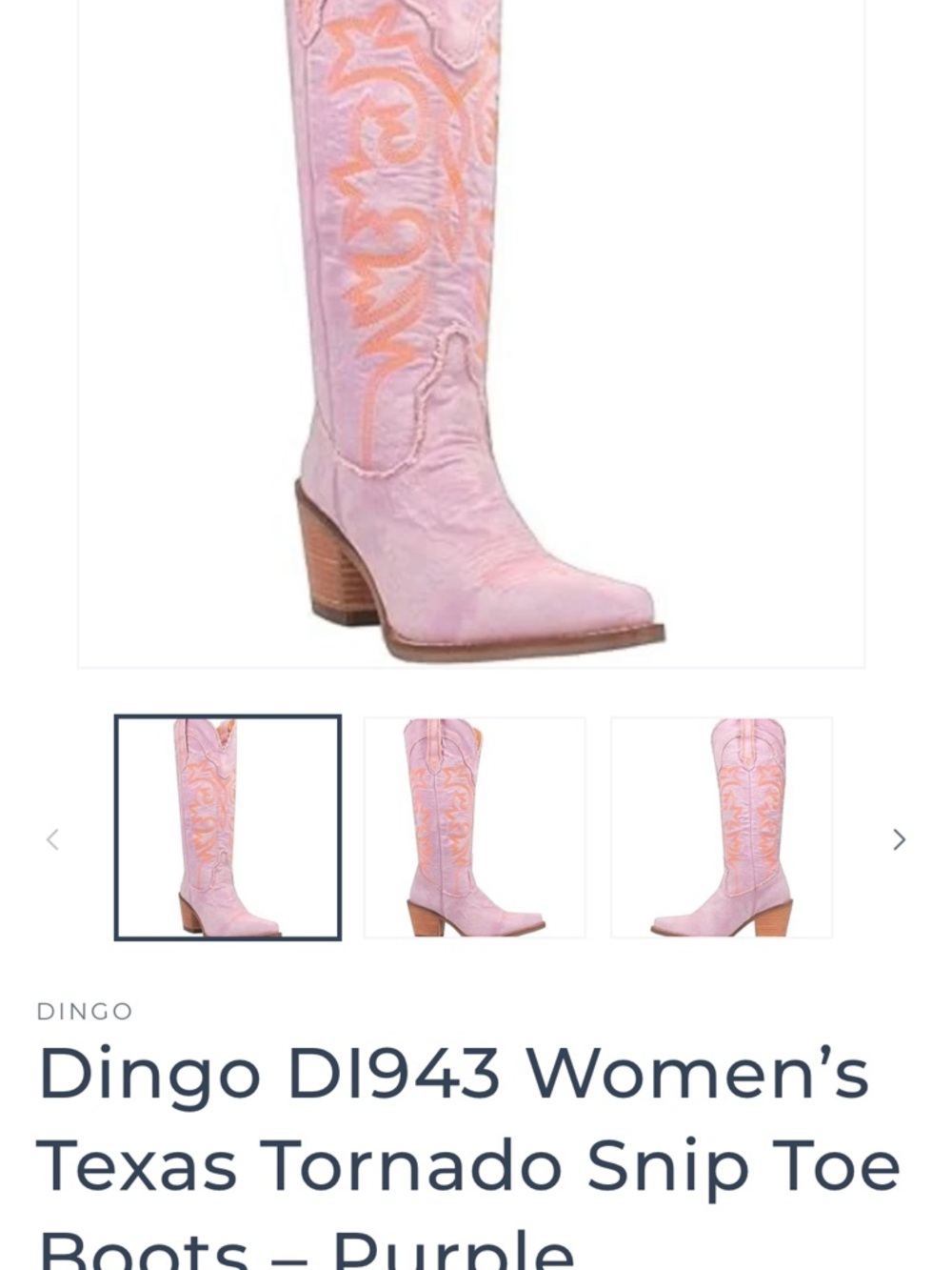 dingo Pink Western Snip Toe Knee Boots